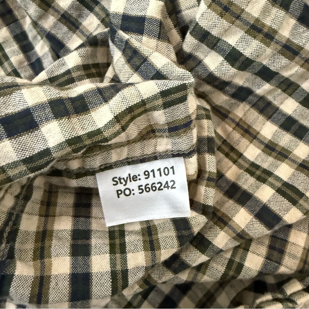 Orton Brothers Mid-Weight Flannel Shirt Mens Cotton Button Up Plaid Vermont XL - Picture 10 of 10